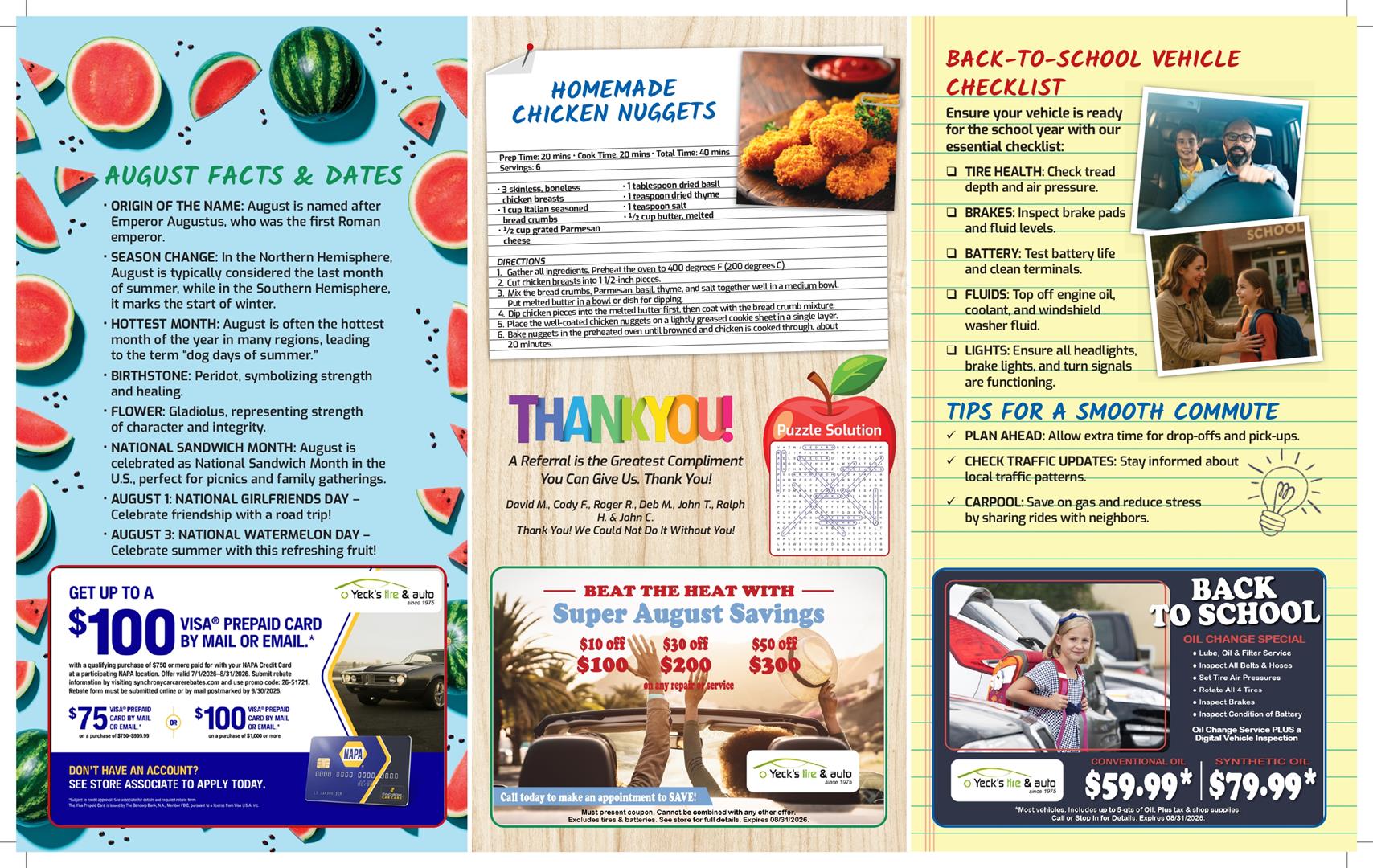 Monthly Newsletter Page 3 | Yeck's Tire & Auto